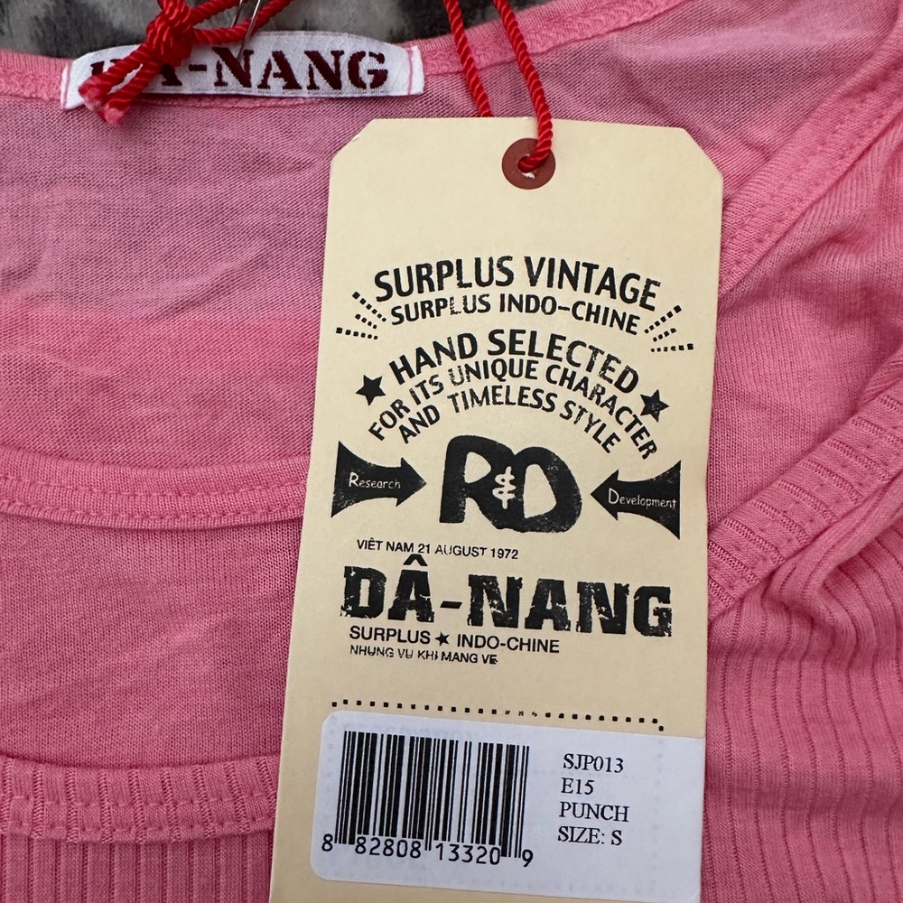 Da-Nang Layered Twist Strap Ribbed Tank Top in Punch Pink Size Small - Picture 10 of 17